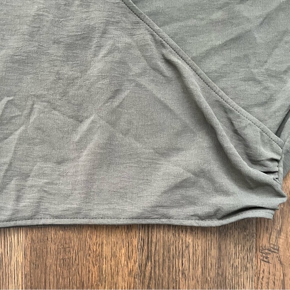ZARA Olive Green Draped Wrap Top NWT Size Large - Picture 8 of 11